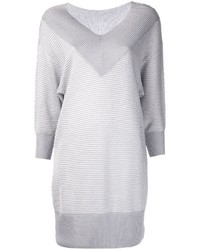 Серое вязаное платье-свитер от Ambell