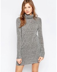 Серое вязаное платье-свитер от B.young