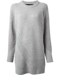 Серое вязаное платье-свитер от Proenza Schouler