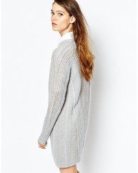 Серое вязаное платье-свитер от See by Chloe