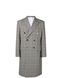 Серое длинное пальто в клетку от Calvin Klein 205W39nyc