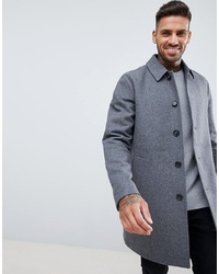 Серое длинное пальто от ASOS DESIGN