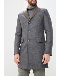 Серое длинное пальто от Bazioni
