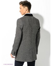 Серое длинное пальто от Berkytt