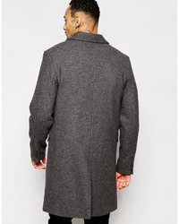 Серое длинное пальто от Asos