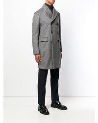 Серое длинное пальто от Emporio Armani