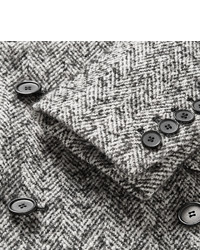 Серое длинное пальто от Sandro