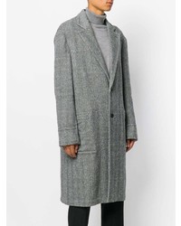 Серое длинное пальто от Maison Margiela