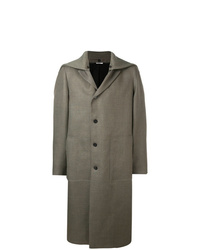 Серое длинное пальто от Jil Sander