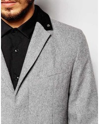 Серое длинное пальто от Peter Werth