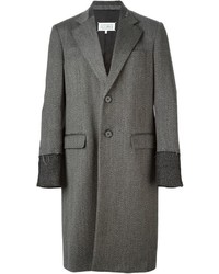 Серое длинное пальто от Maison Margiela