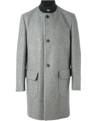 Серое длинное пальто от MSGM