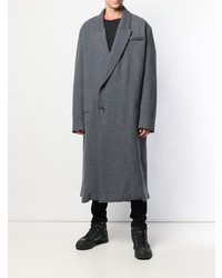 Серое длинное пальто от Damir Doma