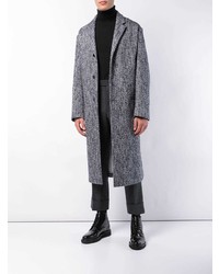 Серое длинное пальто от Jil Sander