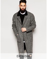 Серое длинное пальто от Reclaimed Vintage