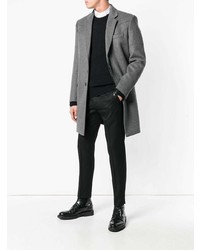 Серое длинное пальто от Les Hommes