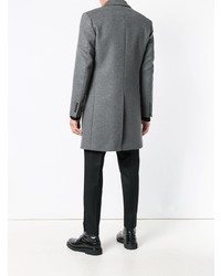 Серое длинное пальто от Les Hommes