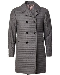 Серое длинное пальто от Thom Browne