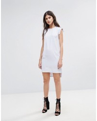 Серое кожаное платье от AllSaints