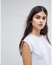 Серое кожаное платье от AllSaints