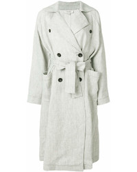 Женское серое льняное пальто от Isa Arfen