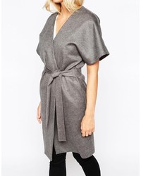 Серое пальто без рукавов от Oasis