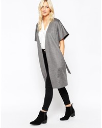 Серое пальто без рукавов от Oasis