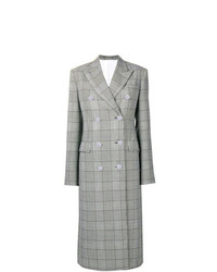 Женское серое пальто в клетку от Calvin Klein 205W39nyc