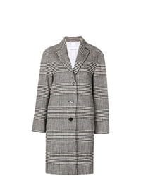 Женское серое пальто в клетку от Calvin Klein
