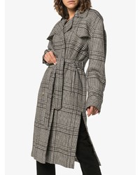 Женское серое пальто в клетку от Magda Butrym