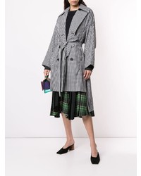 Женское серое пальто в клетку от Enfold