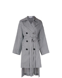 Женское серое пальто в клетку от Enfold