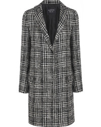 Женское серое пальто в шотландскую клетку от Lanvin