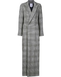 Женское серое пальто в шотландскую клетку от Rosie Assoulin