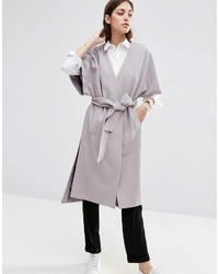 Женское серое пальто дастер от Asos