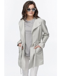 Женское серое пальто дастер от FLY