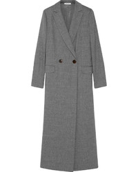 Женское серое пальто дастер