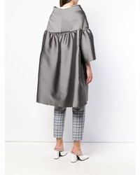 Серое пальто-накидка от Alberta Ferretti