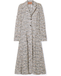 Женское серое пальто с принтом от Missoni