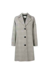 Женское серое пальто с узором "гусиные лапки" от MM6 MAISON MARGIELA
