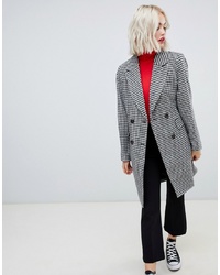 Женское серое пальто с узором "гусиные лапки" от New Look