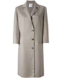 Женское серое пальто от Agnona