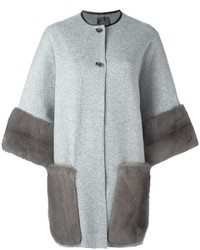 Женское серое пальто от Agnona