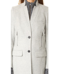 Женское серое пальто от Veronica Beard