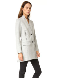 Женское серое пальто от Veronica Beard