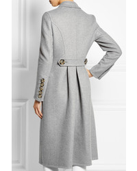 Женское серое пальто от Burberry