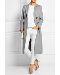 Женское серое пальто от Burberry