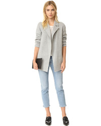Женское серое пальто от Theory