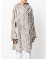 Женское серое пальто от Sylvie Schimmel