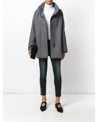 Женское серое пальто от Fay